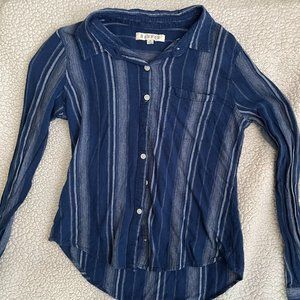 Harper Navy Striped Flannel